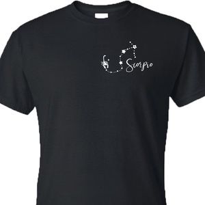 uni-sex astrology tee scorpio